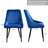 Girton 21" Wide Modern Velvet Channel Tufted Dining Chair-1851611361