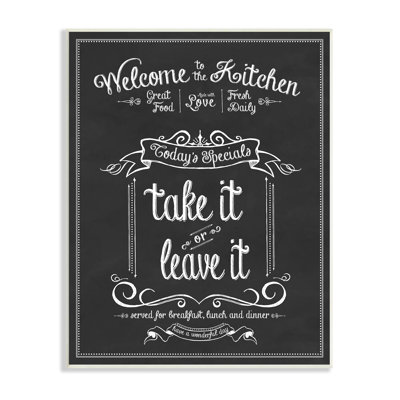 " Welcome To The Kitchen Chalkboard "