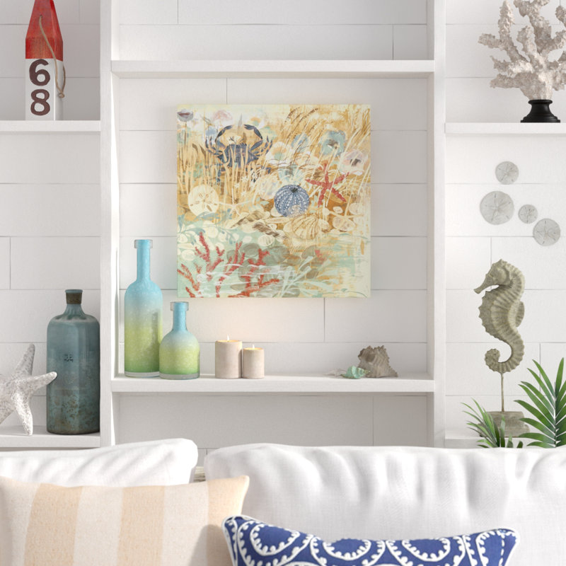 Floral Frenzy Coastal Ii by Alan Hopfensperger - Wrapped Canvas Print, 45cm H x 45cm W