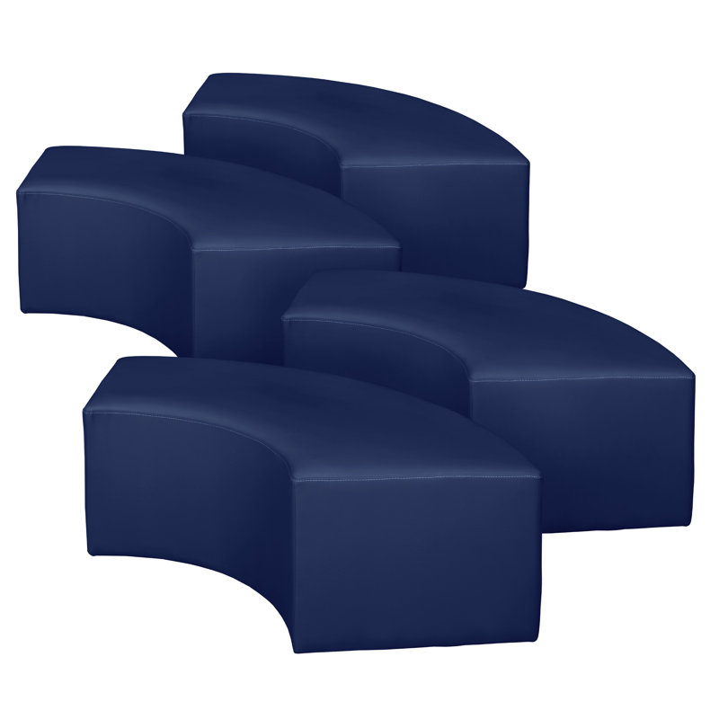 Regency Aurora Curved Vinyl Ottoman