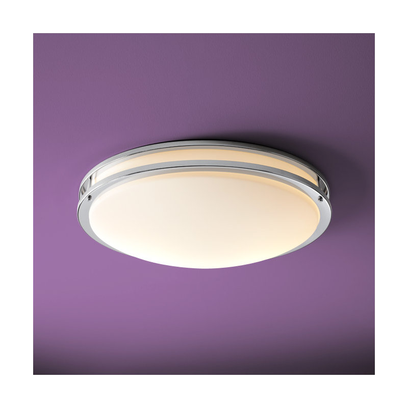 Oracle Acrylic Flush Mount, Polished Chrome
