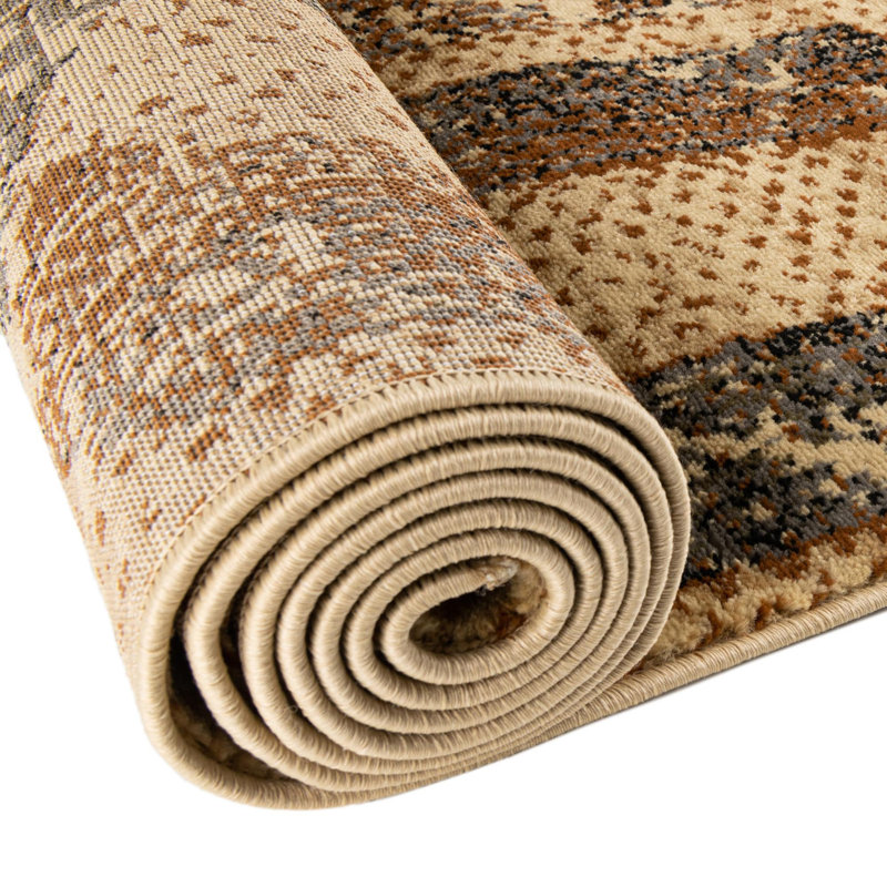 Brennin Geometric Indoor Rug, Round 7'