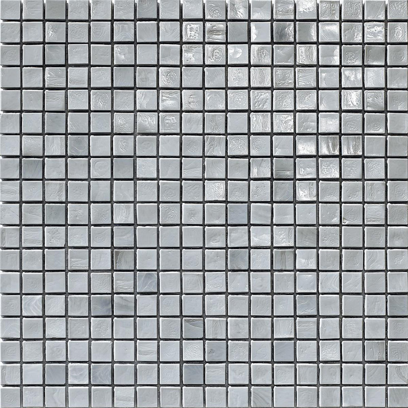 Titanium 1 5/8" x 5/8" Glass Mosaic
