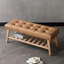 Banc de rangement en tissu d'ameublement Farmhouse