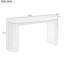 Élégante console courbée avec enrichissement à rayures verticales - plateau de table en pin spacieux pour la construction de diverses pièces et assemblage sans effort Surface d'élargissement moderne Chambre à coucher, salle à manger facile à