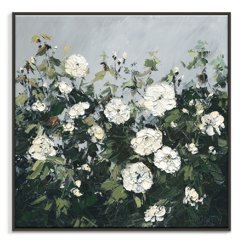 Garden Walk by Angela Hawkey - Painting, Black Framed, 76cm H x 76cm W x 5cm D