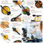 Ensemble de cuisinière en silicone 12 pièces, ensemble de cuisine, cuiseur antiadhésif antiadhésif - sans BPA, et 6 pièces de bol à mélanger en acier inoxydable