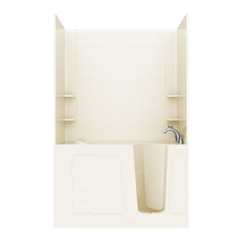 Baignoire de trempage 60" x 30" Tucson, Biscuit, Droite