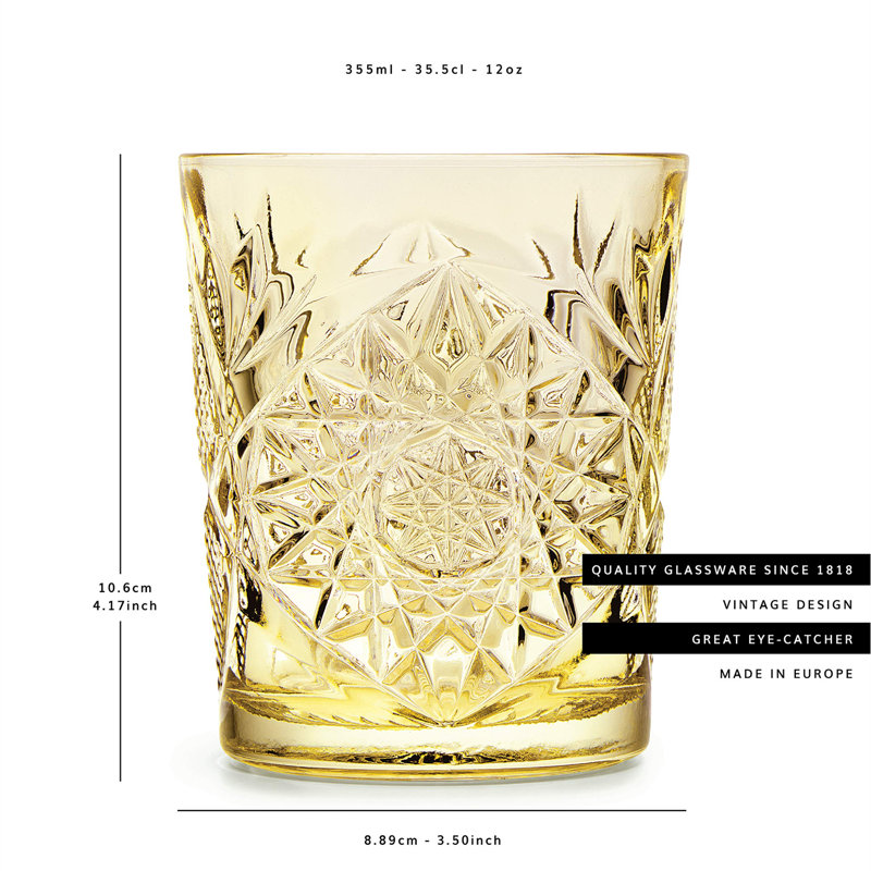 Rüdiger 355ml Drinking Glass Set,  Yellow
