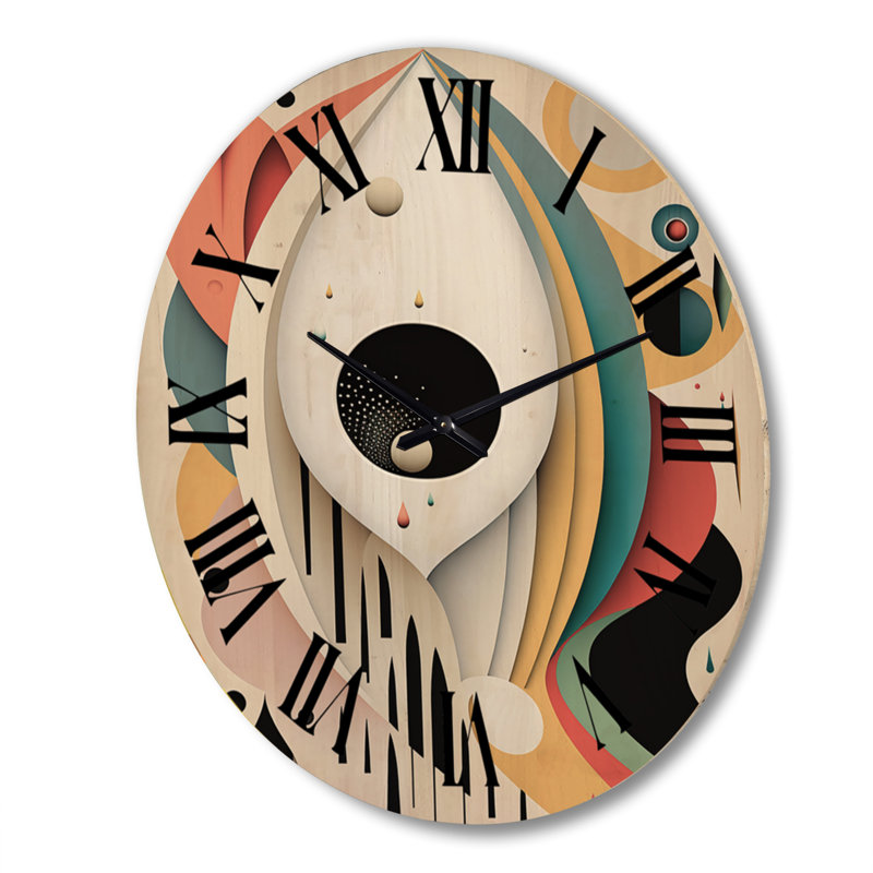 Horloge murale en bois surdimensionnée moderne, Très grand