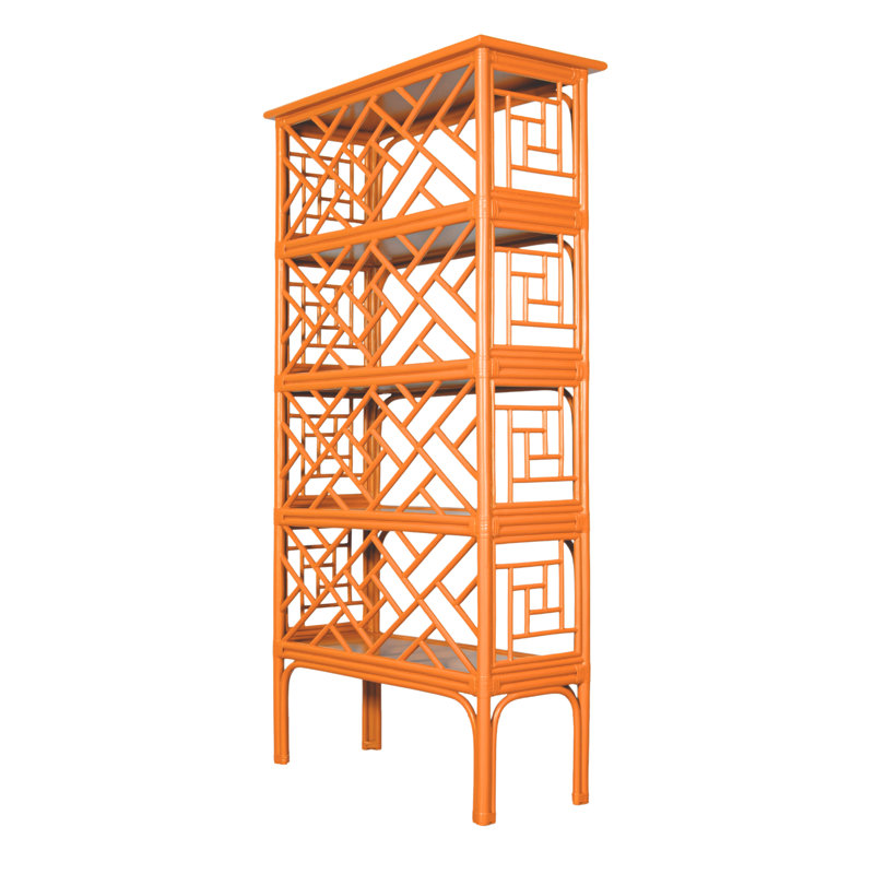 Chippendale Bookcase, Citrus Orange