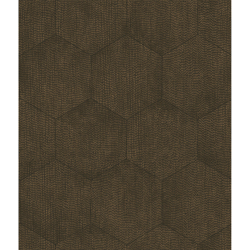Curio Mineral Geometric Wallpaper Roll, Black/Bronze