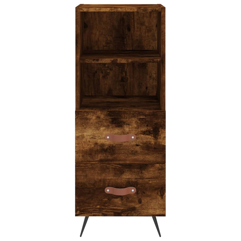 Anaelle 34.5cm W 2 - Drawer Chest of Drawers, Smoked Oak