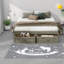 Lits spacieux avec rangement multifonctionnel, design moderne en MDF gris antique pour la maison