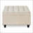Large Square Storage Ottoman With Wooden Legs, Button Tufted And Nail Trimmed For Elegant Living Space-1893343969