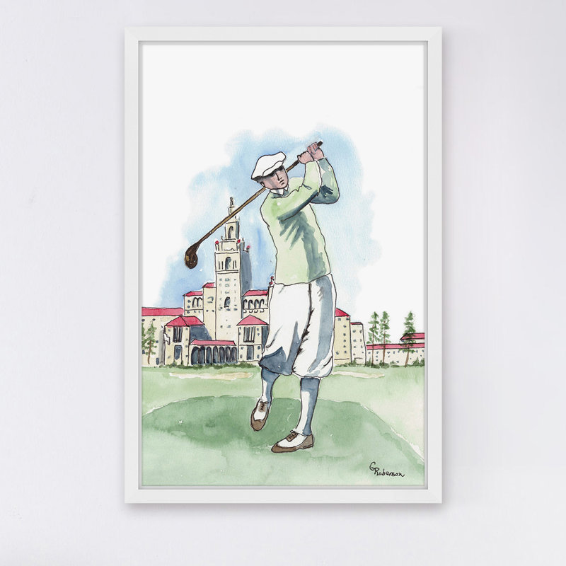 « St. Andrews » par Glenda Roberson-reproduction d’art encadrée sur papier, H 18 po x l 12 po x P 1,5 po