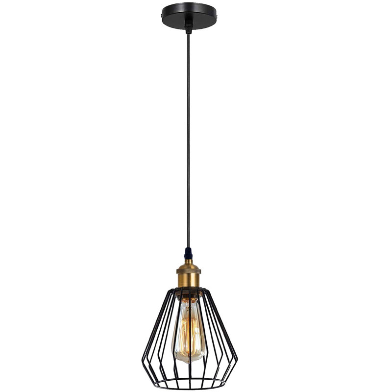 Strausstown 1 - Light Black Geometric Pendant