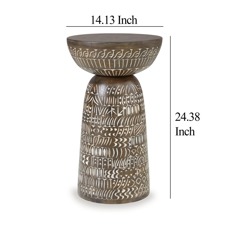 Daysia Solid Wood End Table