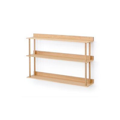 3 Piece Oak Solid Wood Accent Shelf