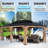 12 Ft. X 20 Ft. Cedar Framed Patio Gazebo With Dual Metal Hardtop Roof