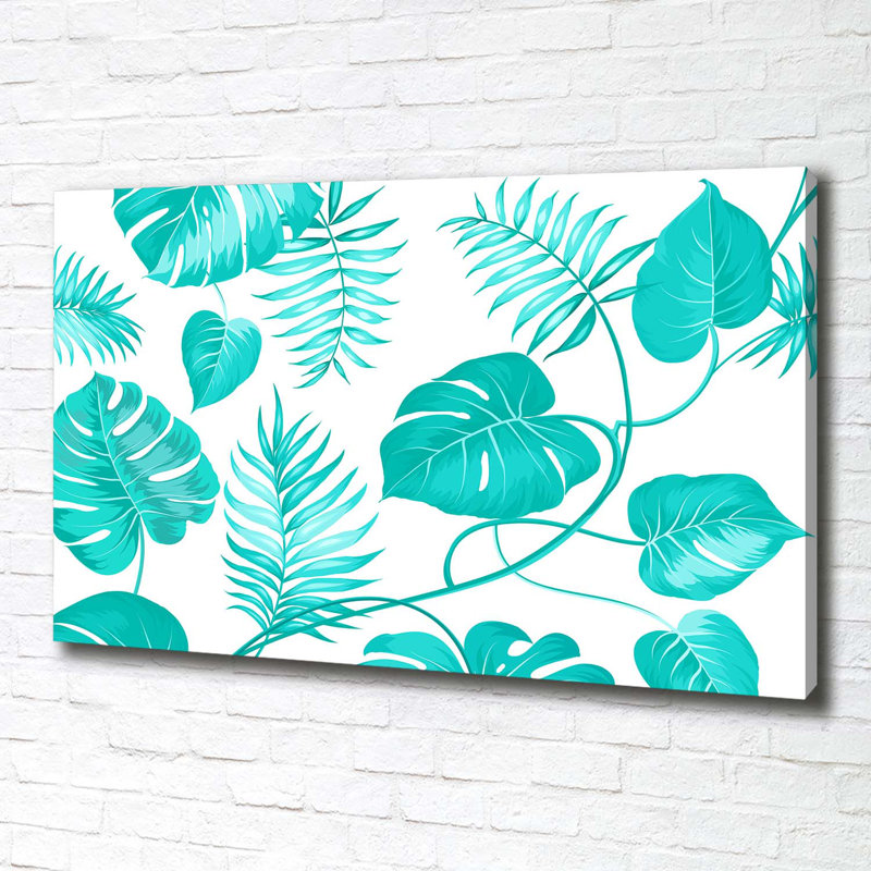 Tropical Leaves - No Frame Print on Canvas