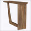Alamitos Brown Oval Solid Mango Wood Entryway Console Table with Unique L-Shaped Legs for Modern Interiors