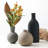 Rustic Farmhouse Ceramic Vase Set Of 3-700326762