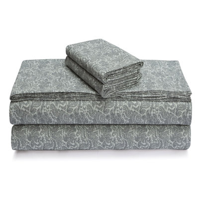 Flannel Paisley Sheet Set