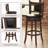 Acelee Swivel Upholstered Counter Stool with Solid Wood Frame-733383387-733383365