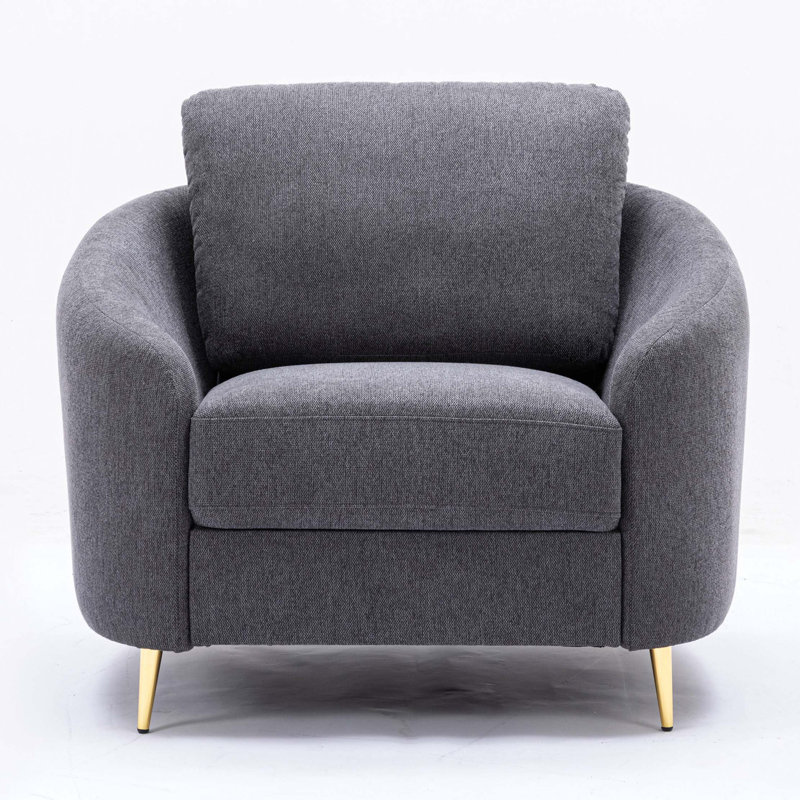 Fauteuil d'appoint à dossier lâche