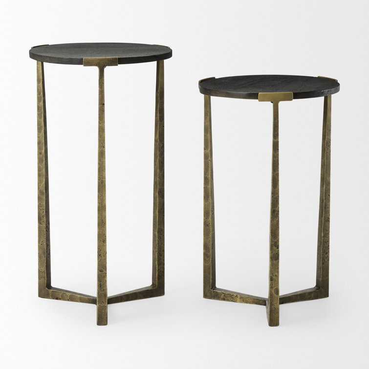 Niyelle Solid Wood Frame Nesting Tables End Table