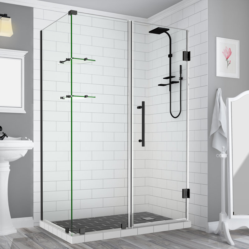 Cabine de douche rectangulaire à charnière 38 po x 72 po Bromley GS