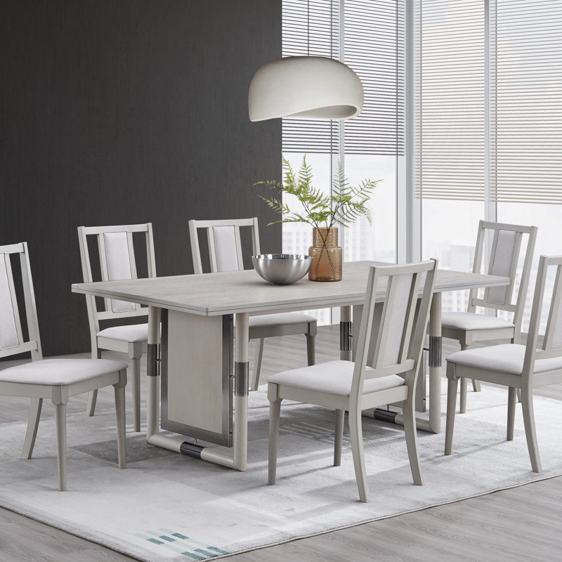 Marta 7Pcs Dining Room Set, A Perfect Blend Of Durability And Modern Design For Your Dining Experience