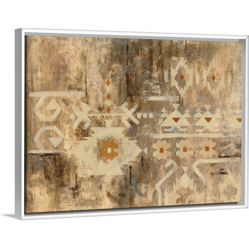Southwest Design III - reproduction sur toile, H 32 po x l 42 po x P 1,75 po, Cadre flottant blanc