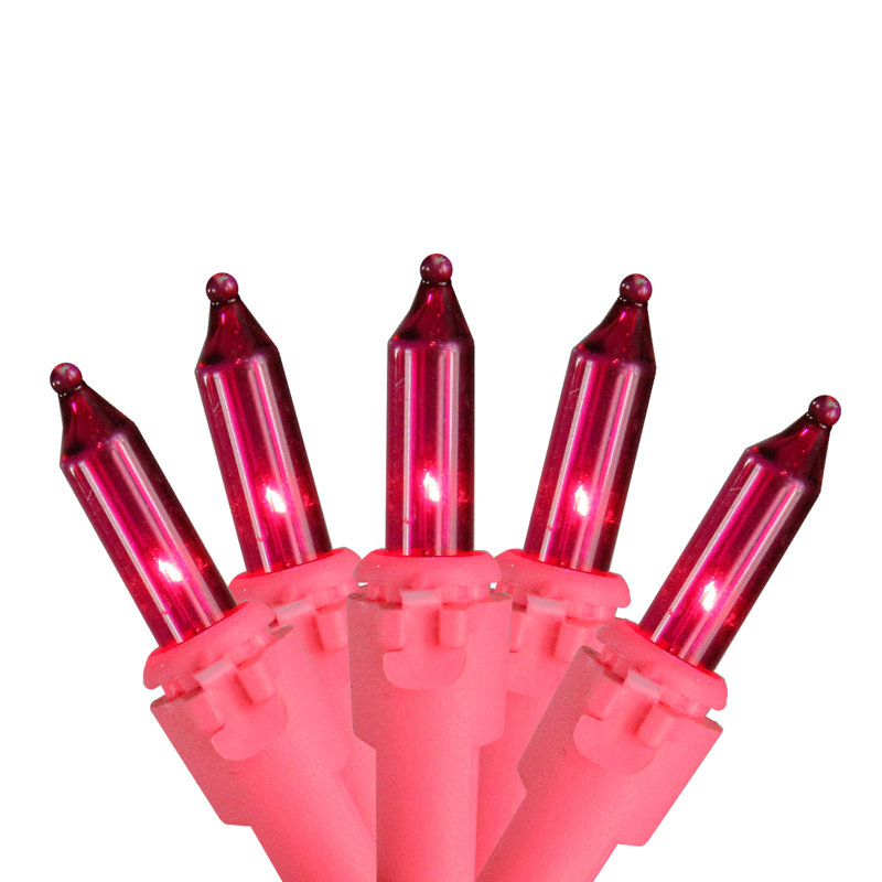 Ensemble de 50 mini lumières roses de Noël 50 fils