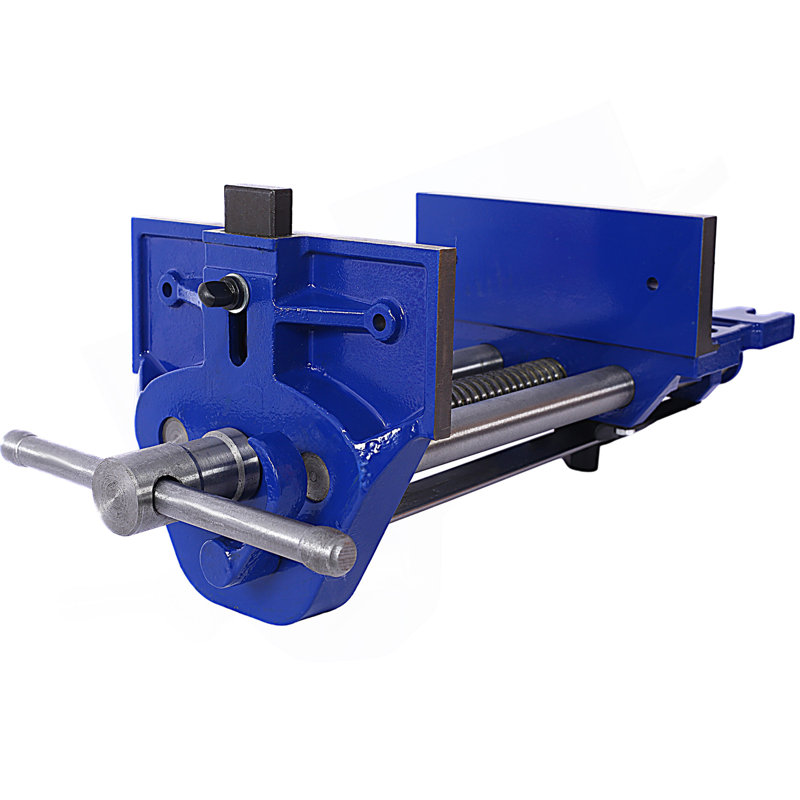 Rapid Action Woodworking Vise  Quick Release Lever For Quick Adjustments  7 Inch Jaw Width  Made With Heavy-Duty Cast Iron ,Blue