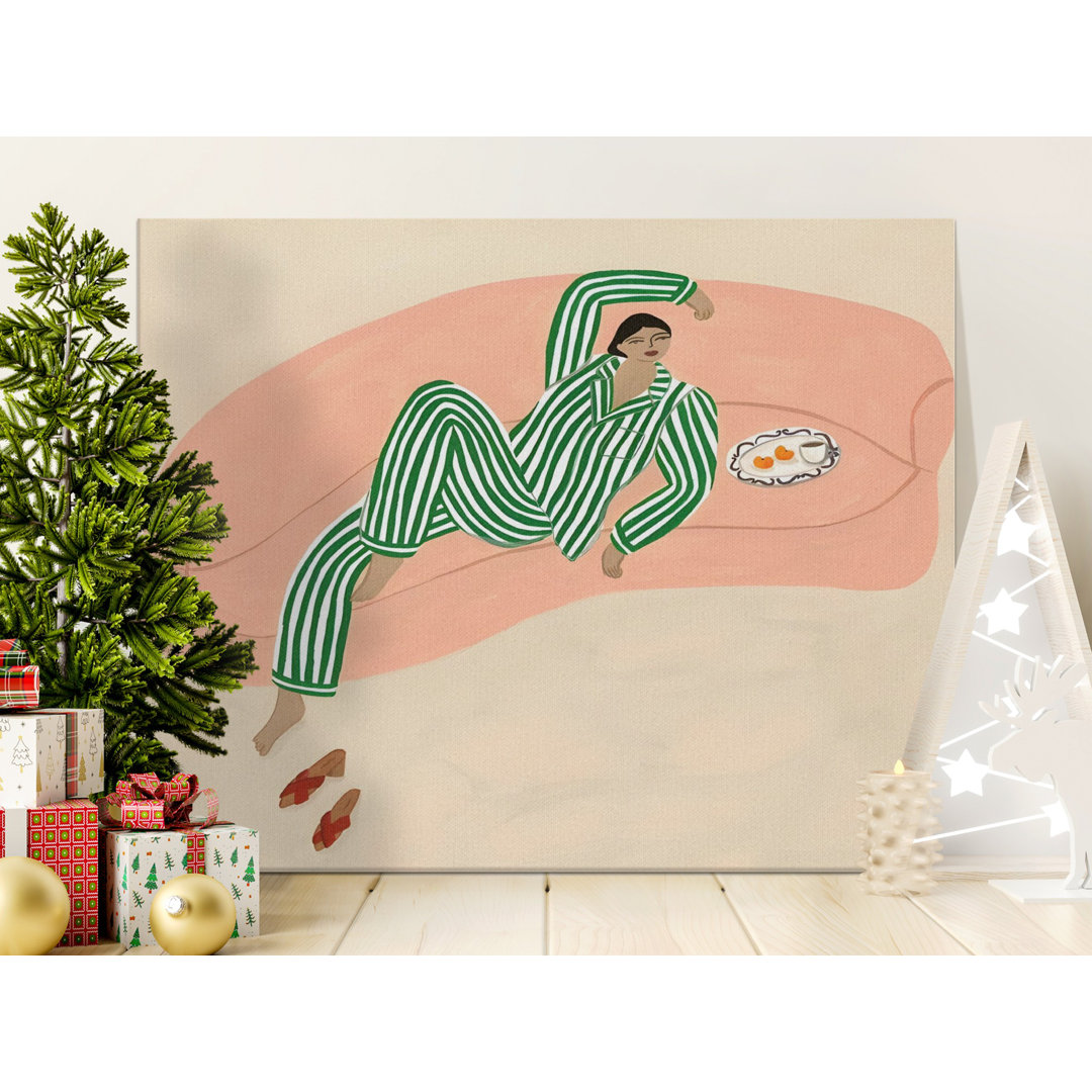 Modern Lounging Woman Canvas Print