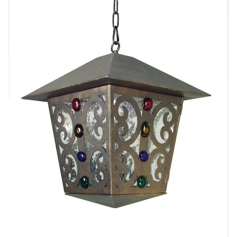 Julie 1 - Light LED Outdoor Hanging Lantern, Rustic Iron