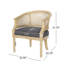 Chaise d'appoint en bois d'hévéa gris anthracite-93363569