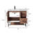 Pascasia 36" Walnut Modern Free-standing 2-Door&2-Drawer Bathroom Vanity Set