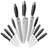 Deco Chef 12 Piece Stainless Steel Cookware Set with 12 Piece Knife Set