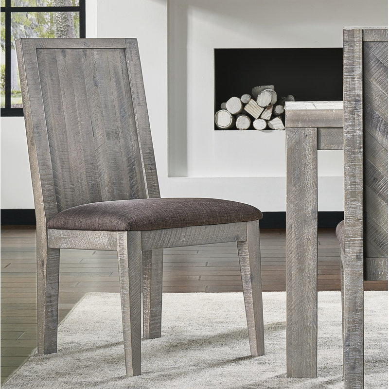 Chaise de salle à manger en bois massif Laithen Vickie