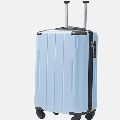 20-Inch Hardshell Carry-On Luggage, Lightweight Durable ABS Suitcase with Spinner Wheels, Built-in TSA Lock, 2 Packing Cubes, Skyblue