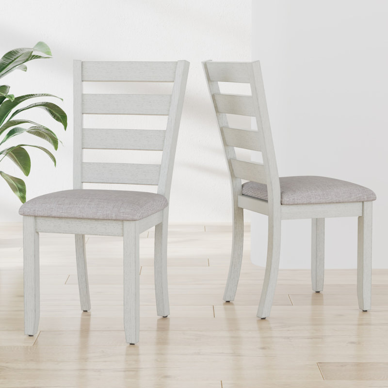 Chaises de salle à manger Modern Farmhouse, ensemble de 2 chaises d'appoint rembourrées en bois massif
