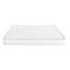 Lit simple blanc 6 po Matelas en mousse réversible haute densité à double face, idéal pour différentes positions de sommeil, base légère, chambre à coucher de style moderne à roulettes, livraison facile, États-Unis