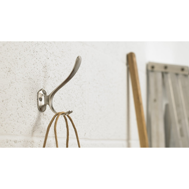 Contemporary Metal Wall Hook, Chrome