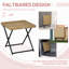 Adesewa Folding Rattan Garden Coffee Table Small 40 x 40 x 40 cm Natural