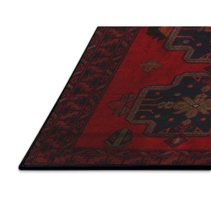 Tapis oriental oriental / noir / crème, Rectangle 5 pi x 7 pi
