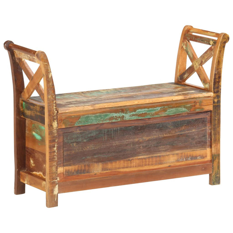 Hall Bench 40.6"x13"x28.3" Solid Mango Wood, Reclaimed Wood