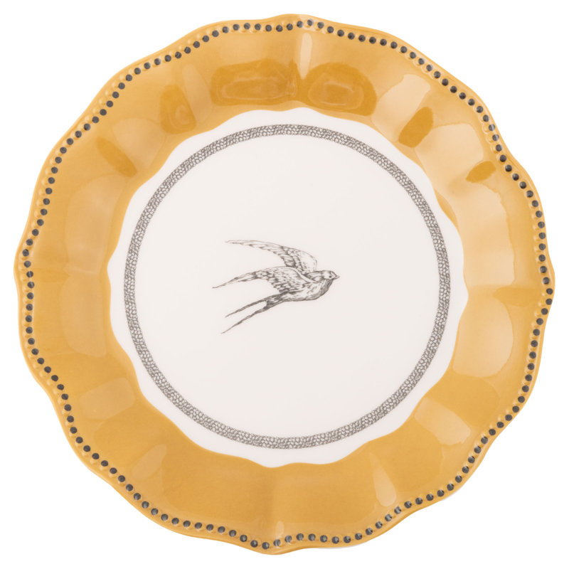MELAMINE SALAD PLATES S/4 BIRD (S25)